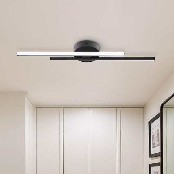 Thehouselights-Linear LED Flush Mount Ceiling Light-Ceiling Light-Black-60 CM