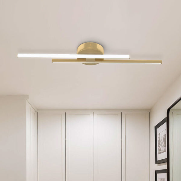 Thehouselights-Linear LED Flush Mount Ceiling Light-Ceiling Light-Brass-60 CM