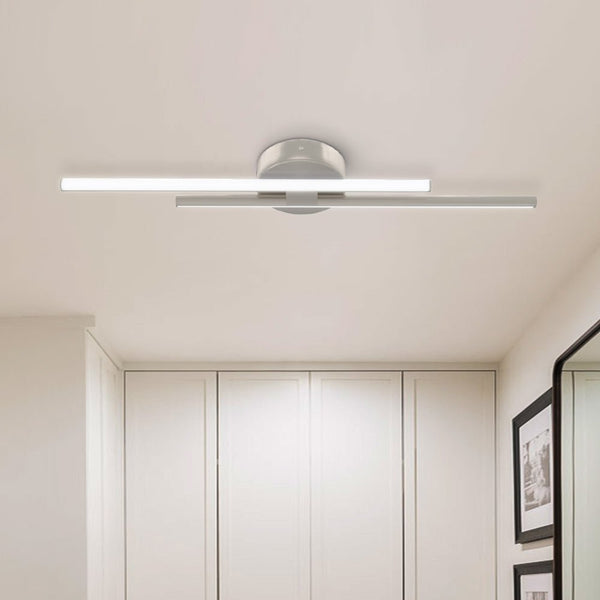 Thehouselights-Linear LED Flush Mount Ceiling Light-Ceiling Light-Nickel-60 CM