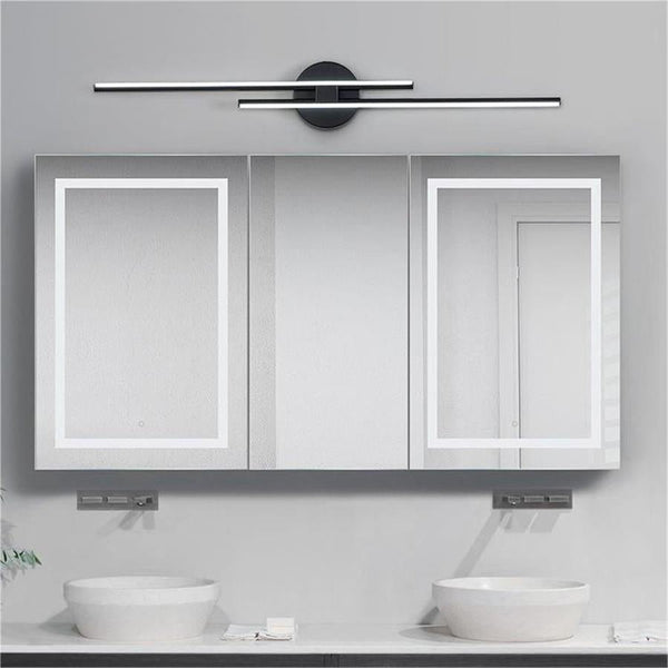 Thehouselights-Linear LED Wall Sconce Bathroom Vanity Light-Wall Lights-Black-60 CM