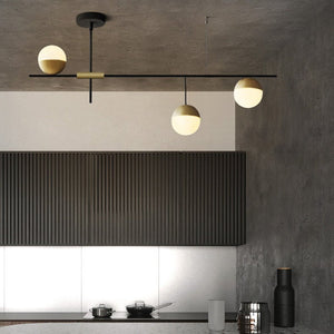 Thehouselights-Mid-Century Modern 3-Light Kitchen Island Chandelier-Chandelier--