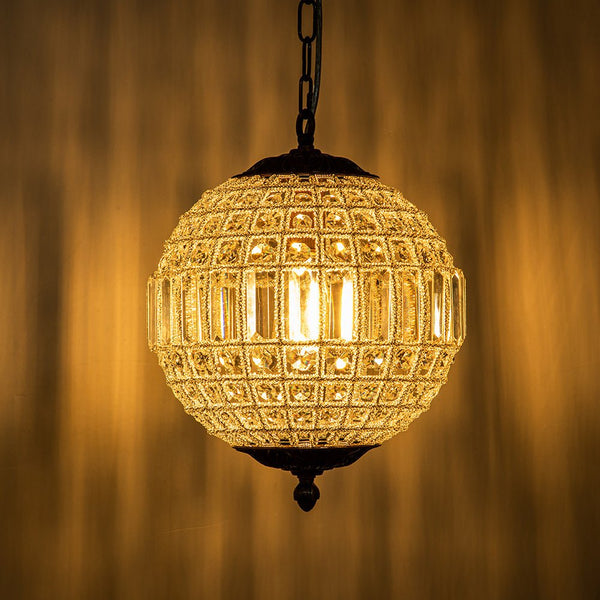 Mid-century Modern Crystal Orb Chandelier| Thehouselights, Crystal ...