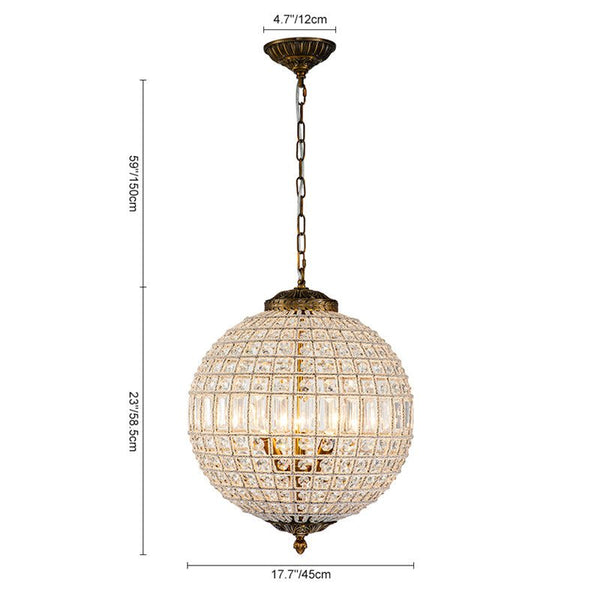 Mid-century Modern Crystal Orb Chandelier| Thehouselights, Crystal ...