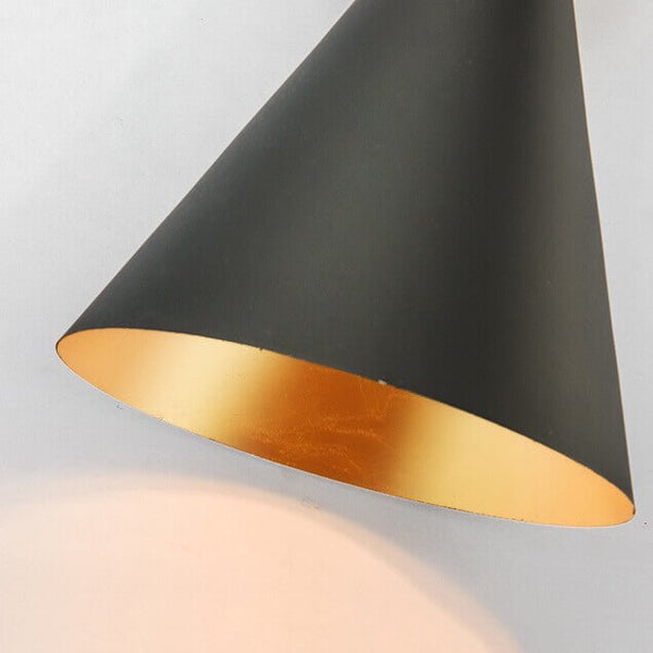 Thehouselights-Mid-Century Modern Hourglass Black Mounted Wall Sconce Lighting-Wall Lights--