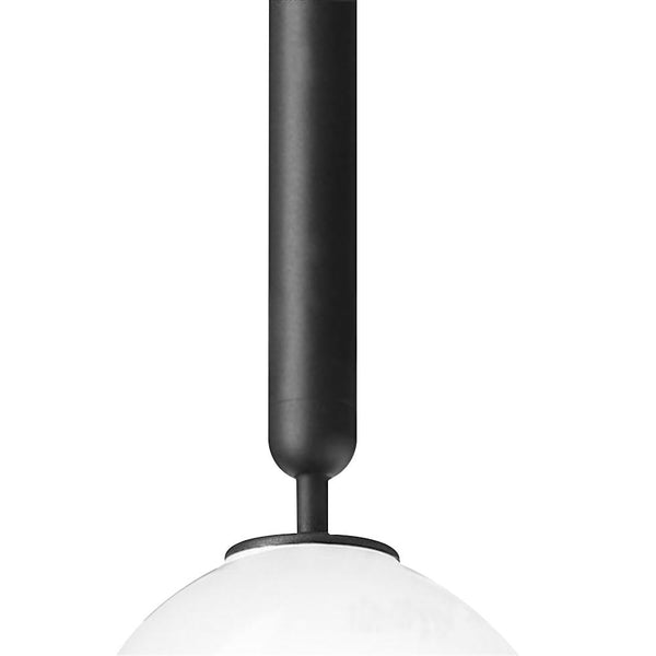 Thehouselights-Mid-Century Modern Mini Single Opal Globe Pendant Light-Pendants-Black-