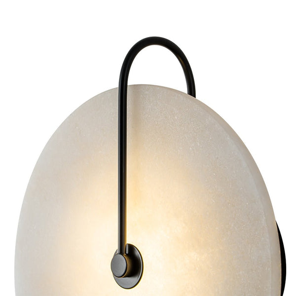 Thehouselights-Mid-century Wall Sconce With Circle Marble Shade-Wall Lights--