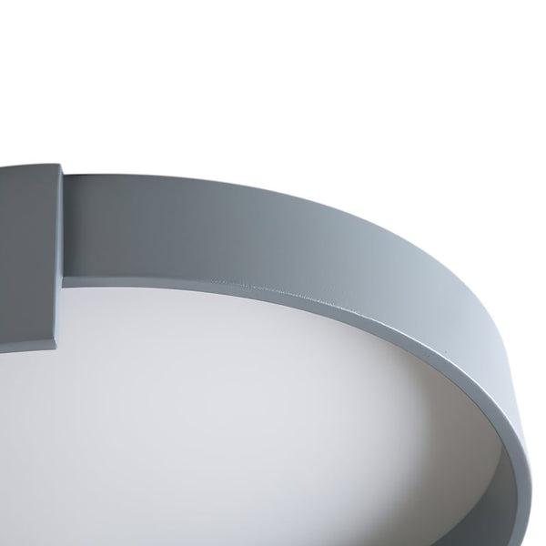 Thehouselights-Minimalist LED Thin Circular Flush Mount Panel Light-Ceiling Light-Cool White-Gray