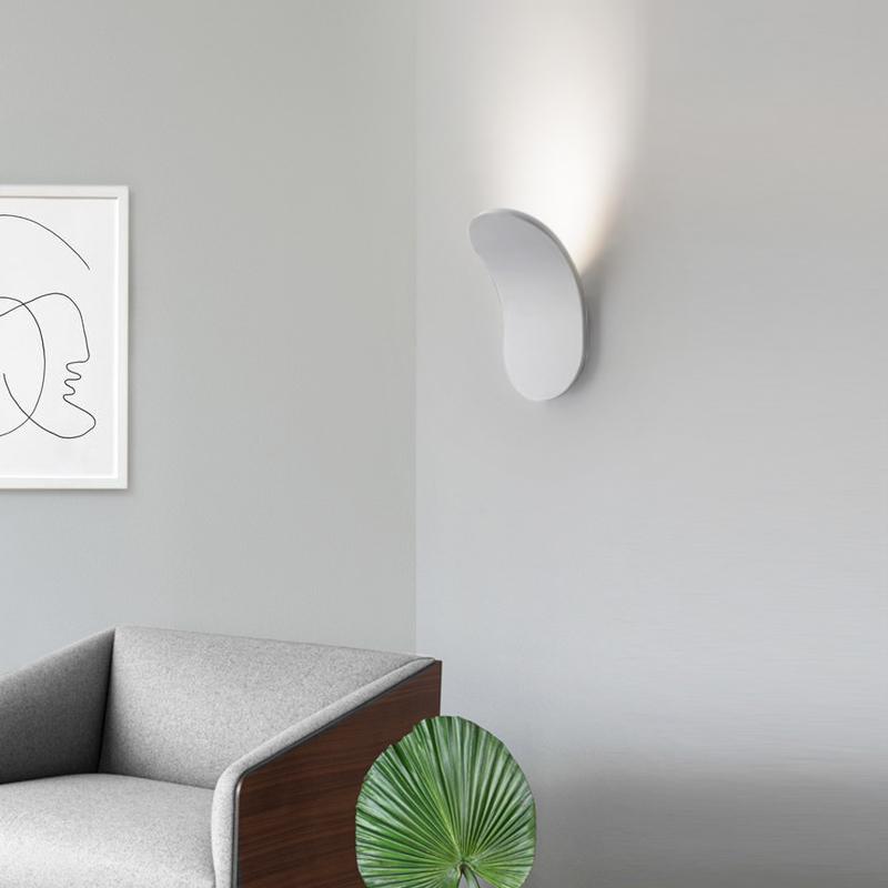 Thehouselights-Minimalist Modern Wall Sconce in White Finish-Wall Lights-Cool White-