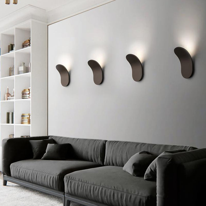 Thehouselights-Minimalist Modern Wall Sconce in Black/White Finish-Wall Lights-White-