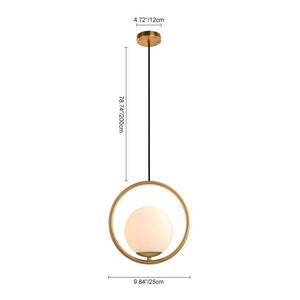 THEHOUSELIGHTS-Modern 1-Light Brass Kitchen Pendant Lighting-Pendant-S-Oval