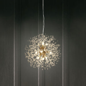 Thehouselights-Modern 9-Light Crystal Sputnik Chandelier-Chandelier-Gold-