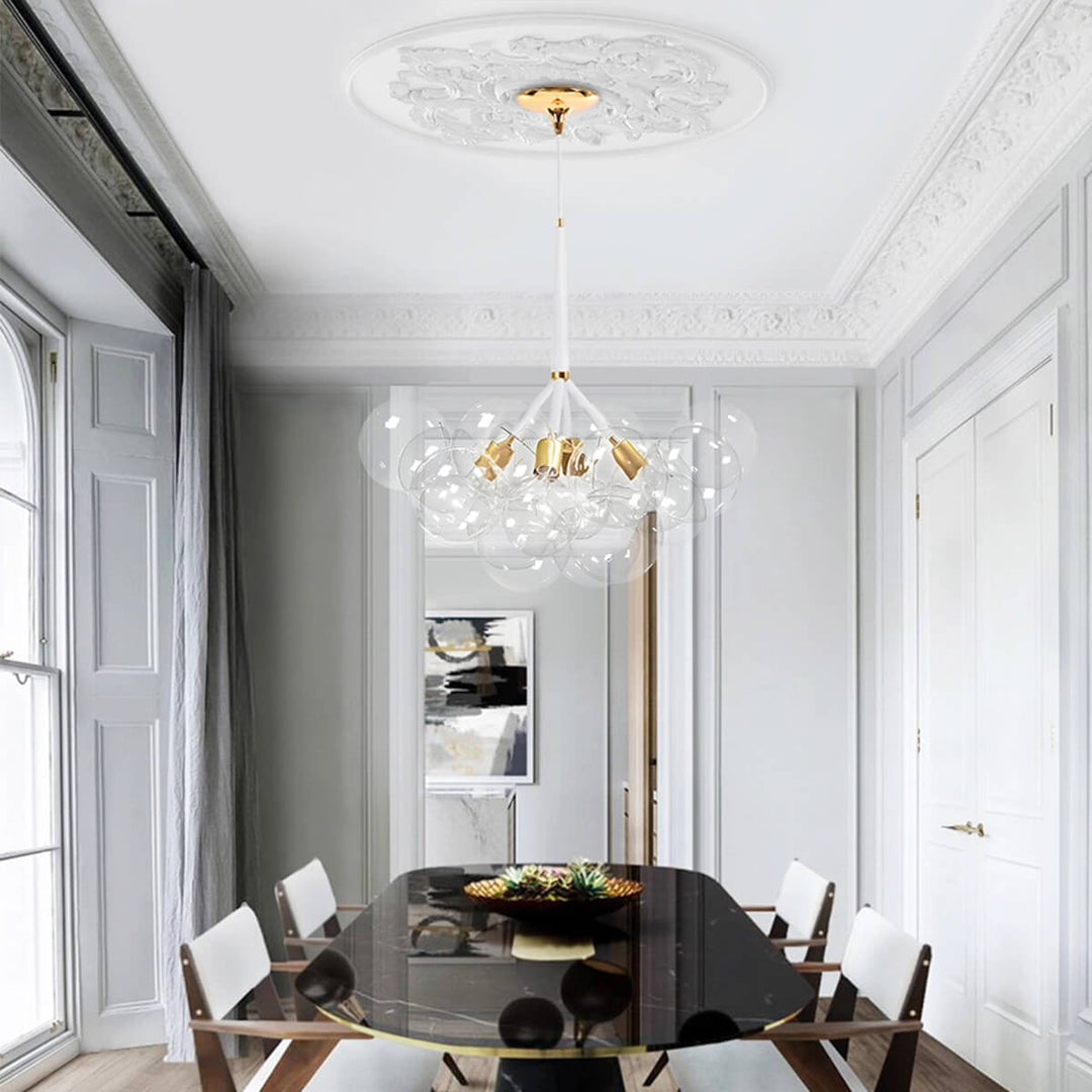 Modern Bubble Ball Glass Chandelier / Semi Flush Mount | Living Room ...