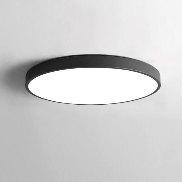 Thehouselights-Modern Circle LED Flush Mount Ceiling Light-Flush Mount-Black-40 cm.