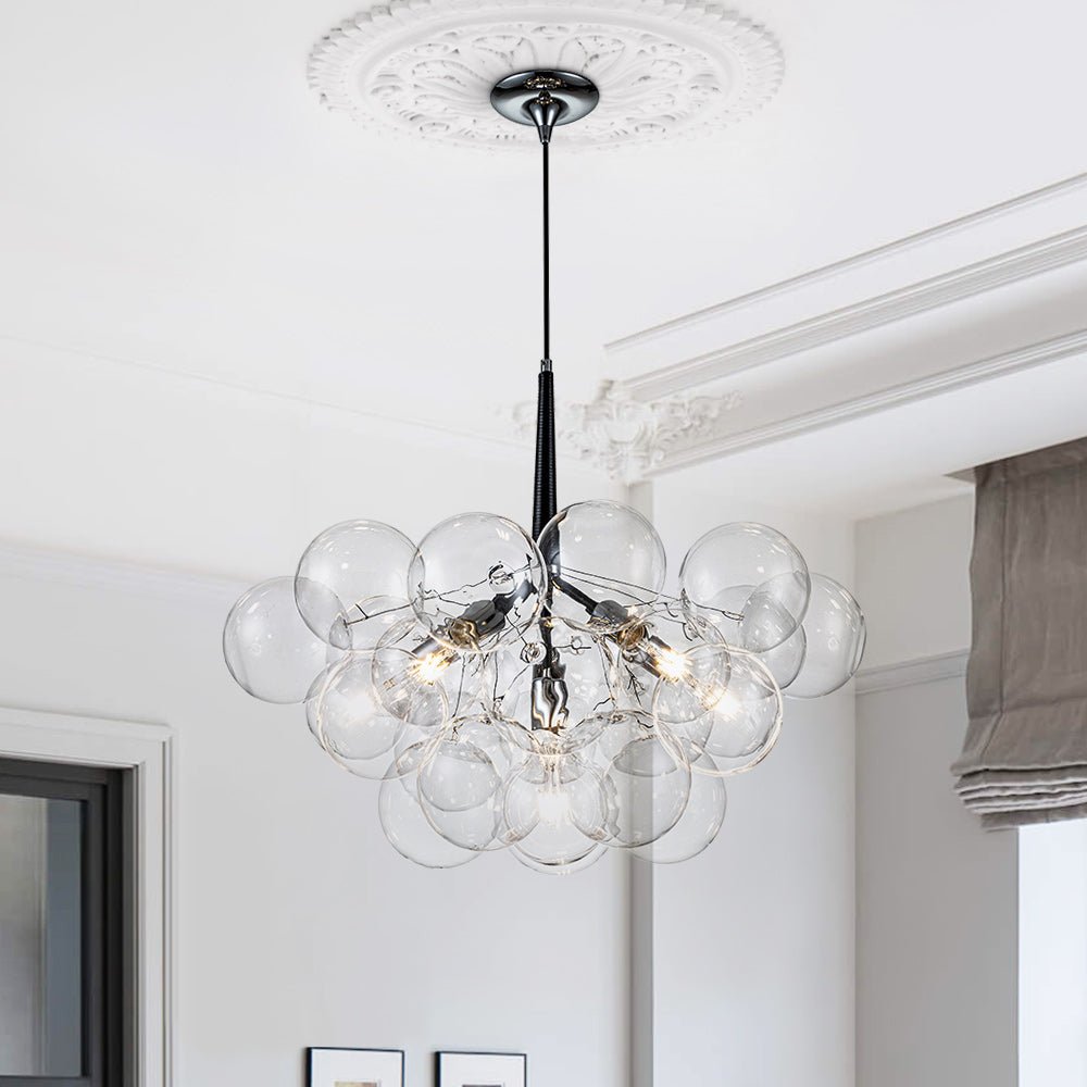 Modern Cluster Bubble Glass Chandelier | Living Room Cluster Chandelier ...