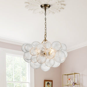 Thehouselights-Modern Cluster Glass Globe Bubble Chandelier-Chandelier-3-Light-