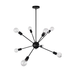 Thehouselights-Modern Flat Sputnik Sphere Chandelier-Chandelier-12 Bulbs-Brass