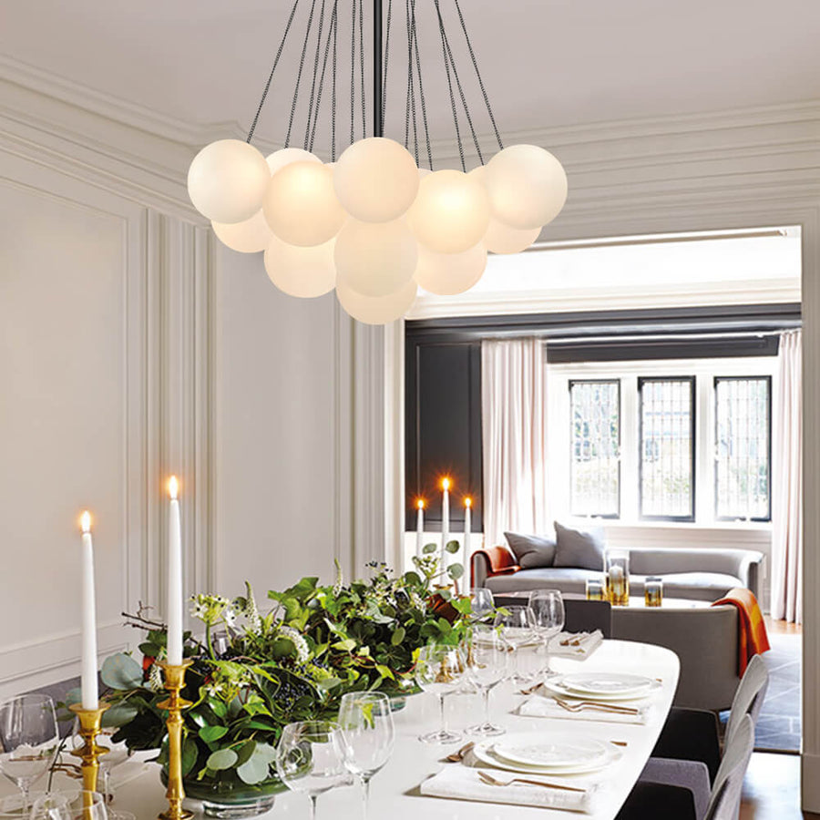 Modern Frosted Cluster Glass Bubble Chandelier Light | Thehouselights ...