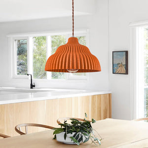 Thehouselights-Modern Handcrafted Concrete Ceramic Pendant Lighting-Pendant-Orange-