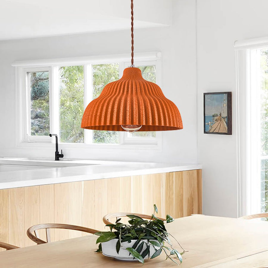 Thehouselights-Modern Handcrafted Concrete Ceramic Pendant Lighting-Pendant-Orange-