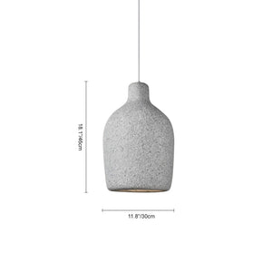 Thehouselights-Modern Industrial Vase-Shaped Pendant Light-Pendant-Light Gray-