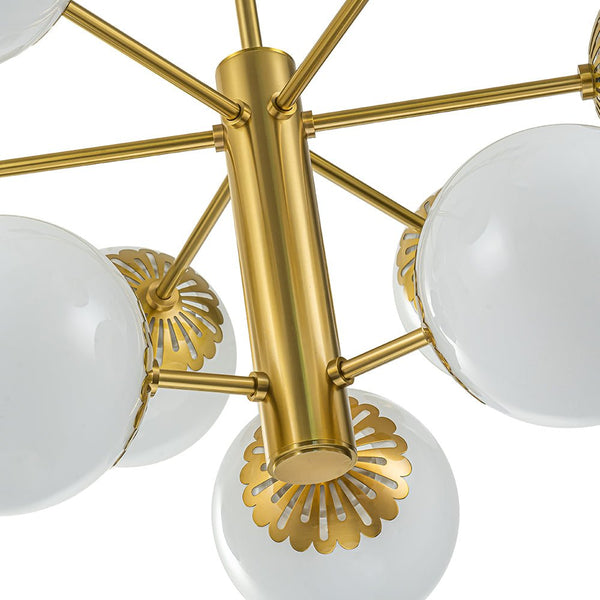 Thehouselights-Modern Opal Glass Bubble Sputnik Chandelier-Chandelier-Brass-9-Light