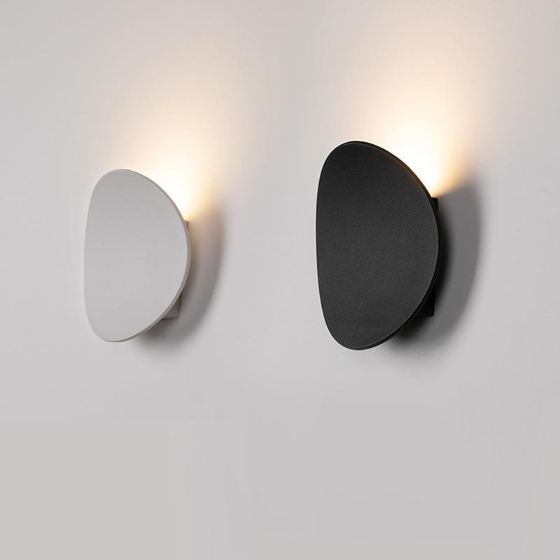 Thehouselights-Modern Round Wall Sconce with Solar Shape-Wall Lights-White-