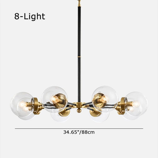 Thehouselights-Modern Sputnik Glass Globe Chandelier-Chandelier-3 Lt-