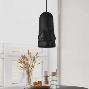 Thehouselights-Nordic Bell Ceramic Pendant Lighting-Pendant-Black-