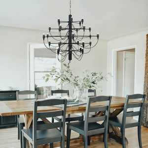 Thehouselights-Nordic Black Chrome Gold Large Luxury Sophisticated Chandelier-Chandelier-Black-30-Light