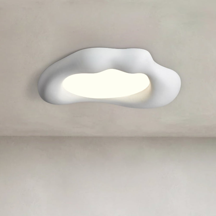 Thehouselights-Nordic Cloud LED Resin Wabi-Sabi Flush Mount Ceramic Ceiling Light-Ceiling Light-White-Large