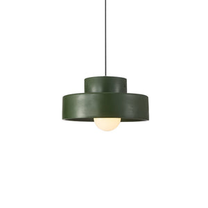 Thehouselights-Nordic Geometric Cylindrical Ceramic Pendant Lighting-Pendant-Black-
