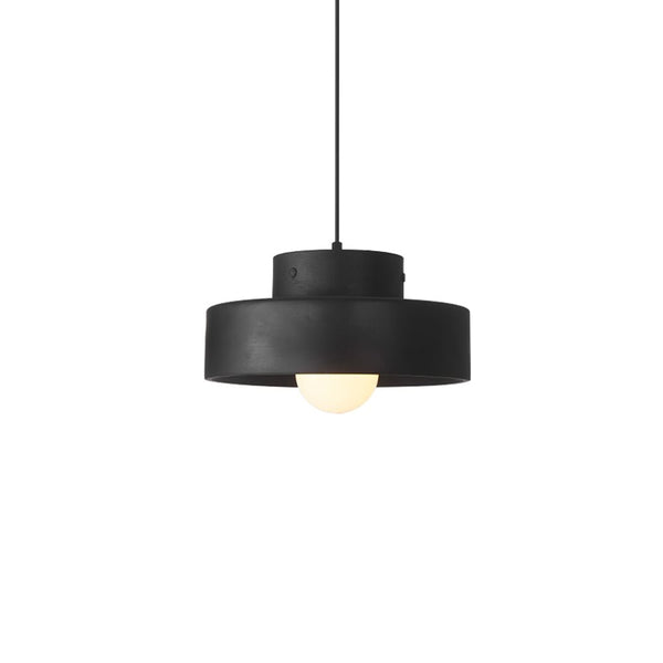 Thehouselights-Nordic Geometric Cylindrical Ceramic Pendant Lighting-Pendant-Black-