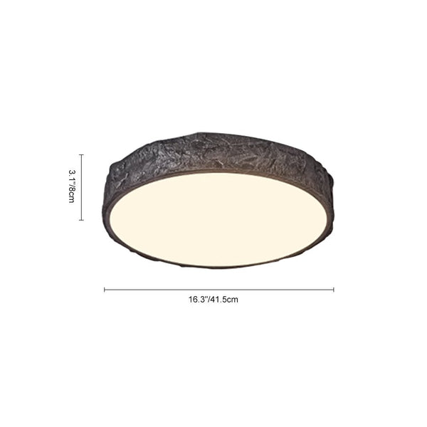 Thehouselights-Nordic LED Stone Rock Design Flush Mount-Ceiling Light-Yellowlish White-63 cm.