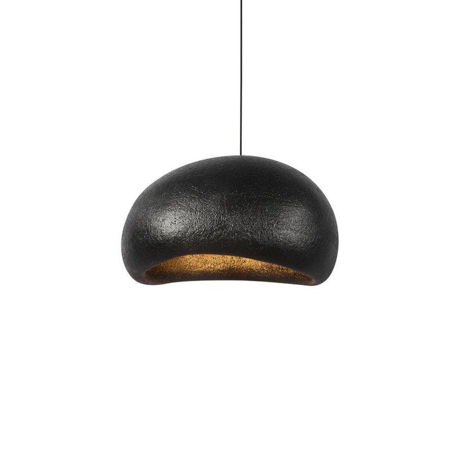 Thehouselights-Nordic Minimalist Oval Pendant Light-Pendant-Black-40 cm.