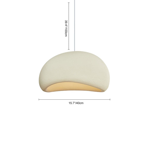 Thehouselights-Nordic Minimalist Oval Pendant Light-Pendant-White-40 cm.