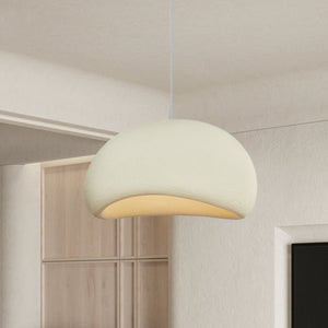 Thehouselights-Nordic Minimalist Oval Pendant Light-Pendant-White-60 cm.