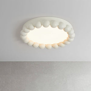 Thehouselights-Nordic Minimalist Resin Beads Shape LED Wabi-Sabi Flush Mount Ceramic Ceiling Light-Ceiling Light-White-