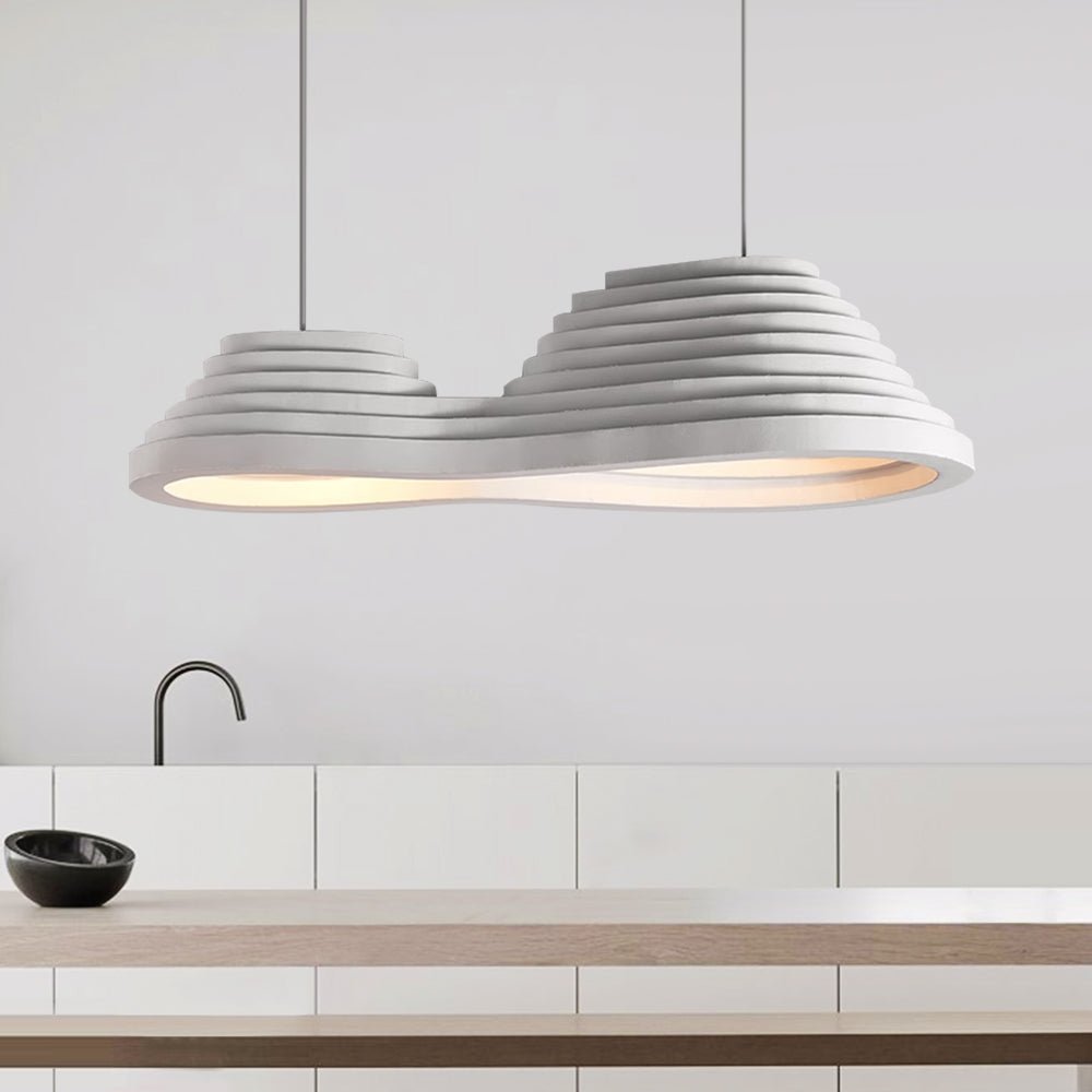Nordic Ribbed Bell-Shaped Tiered Pendant Light | thehouselights ...