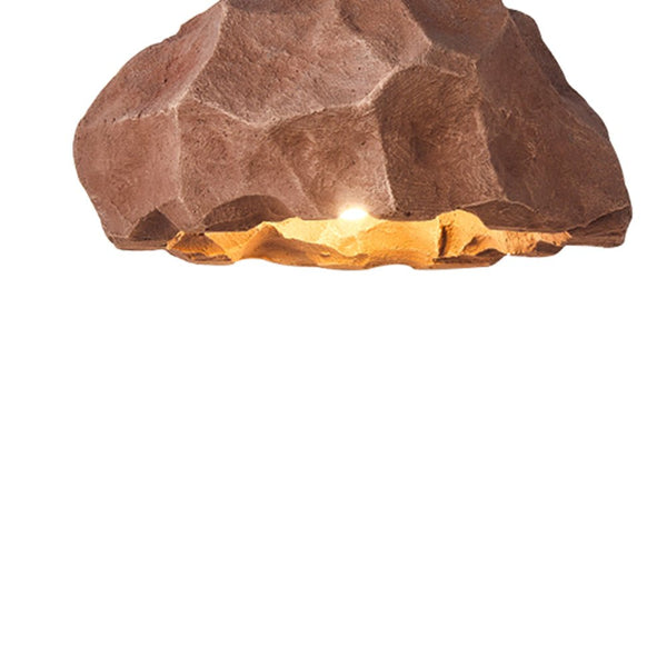 Thehouselights-Nordic Stone Rock Design Pendant Light-Pendant-Black-