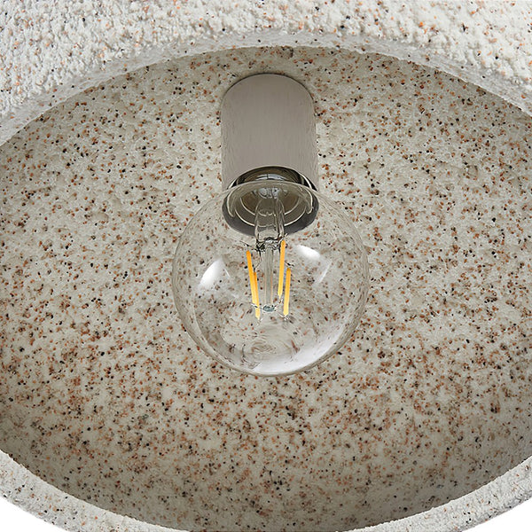 Thehouselights-Nordic Stone Style Speckled Semi Flush Mount-Ceiling Light-Yellow-