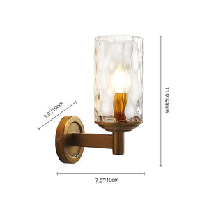 Thehouselights-One Light Armed Wall sconces in Glass Shade-Wall Lights--