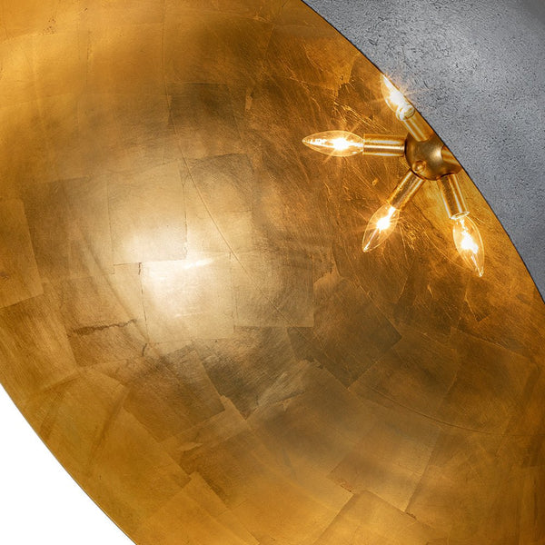Thehouselights-Oversized Large Dome Pendant Light-Pendant-Black-60 cm.