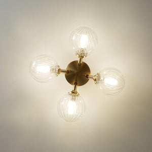 Thehouselights-Retro Bubble Twined Arm Flush Mount Ceiling Light-Ceiling Light--