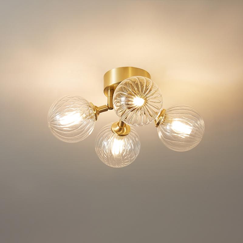 Thehouselights-Retro Bubble Twined Arm Flush Mount Ceiling Light-Ceiling Light--