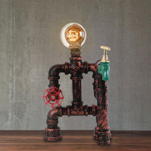 Thehouselights-Rusty Red Table Lamp-Table Lamp--
