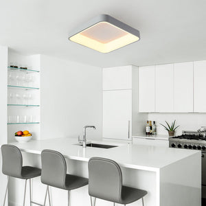 Thehouselights-Scandinavian Acrylic Flat LED Square Flush Mount-Ceiling Light-Cool White-