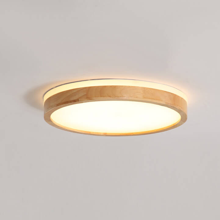 Thehouselights-Scandinavian Wood LED Flush Mount Light-Flush Mount-30 cm.-