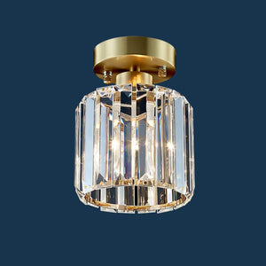 Thehouselights-Simple Crystal Ceiling Light Flush Mount-Ceiling Light--