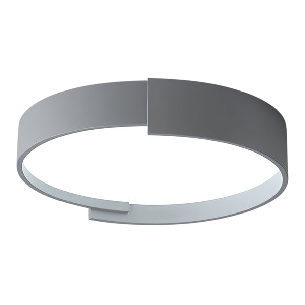 Thehouselights-Simplicity LED Circular Panel Light Thin Flush Mount-Ceiling Light-Cool White-Gray