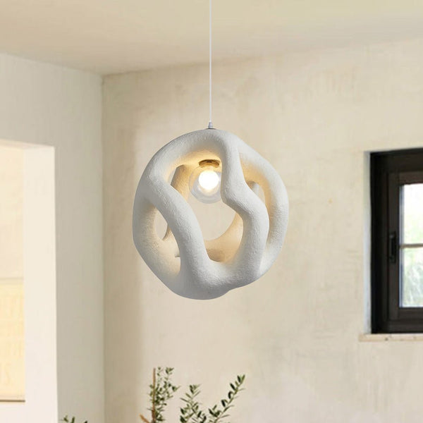 Thehouselights-Spherical Nordic Round Ball Lantern Pendant Light-Pendant-White-